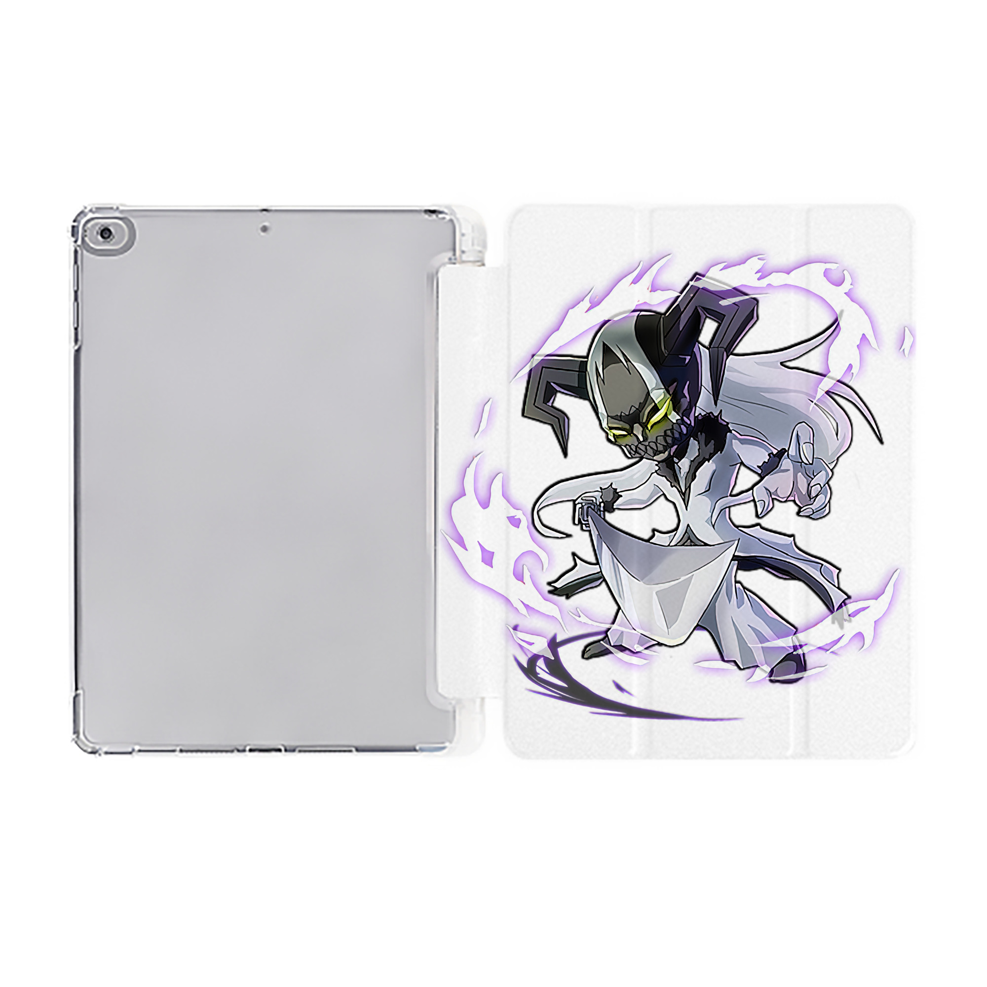 （画像用） ブリーチ 黒崎一護（くろさき いちご）BLEACH Kurosaki Ichigo IPad ケース ペン収納付き 三つ折りスタンド PUレザー×シリコン 対応機種9.5/10.5/10.9インチ